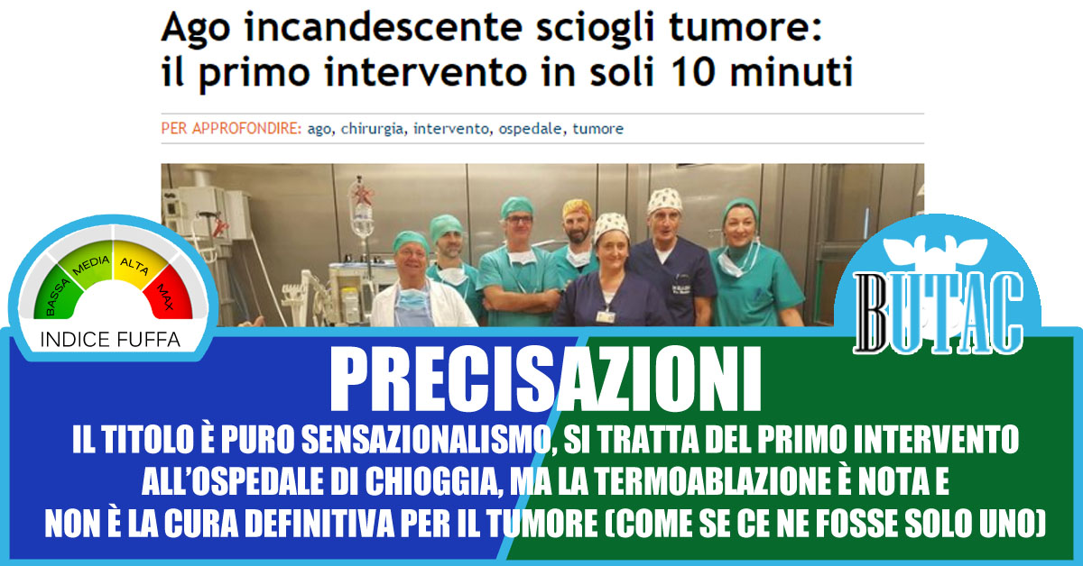 La Termoablazione E Il Cancro E Due Butac Bufale Un