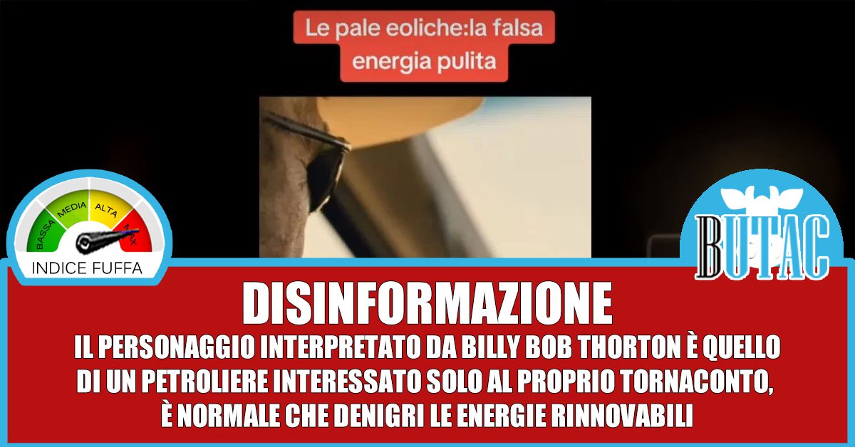 Billy Bob Thorton e le pale eoliche